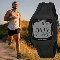 Ultra-Thin Digital Sports Watch 50M Waterproof Pedometer Timer Fashion Military Wrist Watch Reloj Hombre