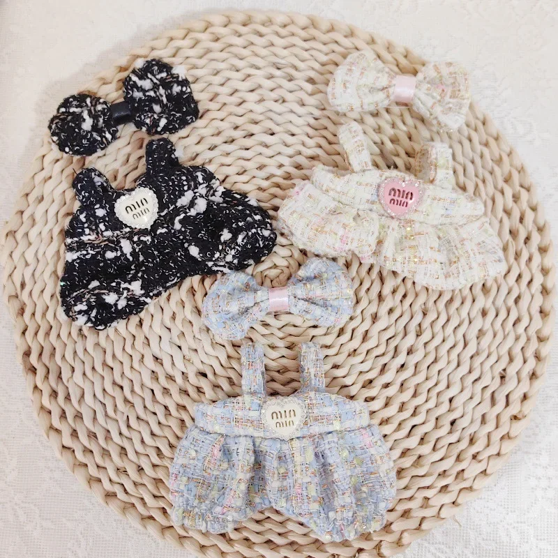 17 سنتيمتر Labubu ملابس دمى الوحش الزي اكسسوارات الملابس DIY بها بنفسك الاطفال هدية الحلو الأميرة نمط القوس حزام وزرة ED19D