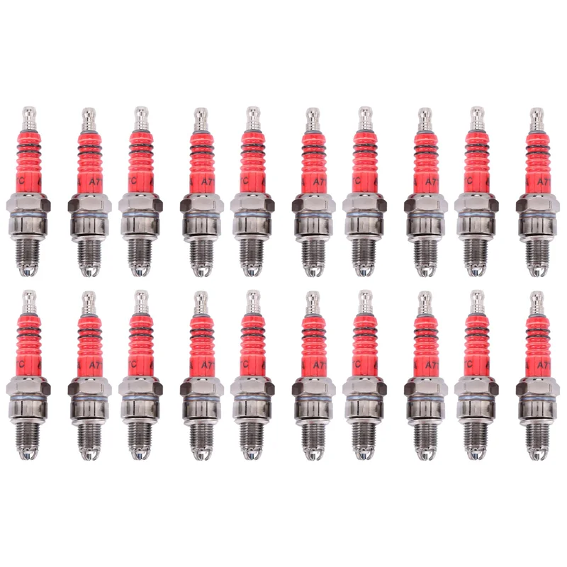 

A48P-Pack Of 20 Racing 3 Electrode Spark Plug A7tc For 50Cc 110Cc 125Cc 150Cc Atv Scooter Dirt Bike Go Kart