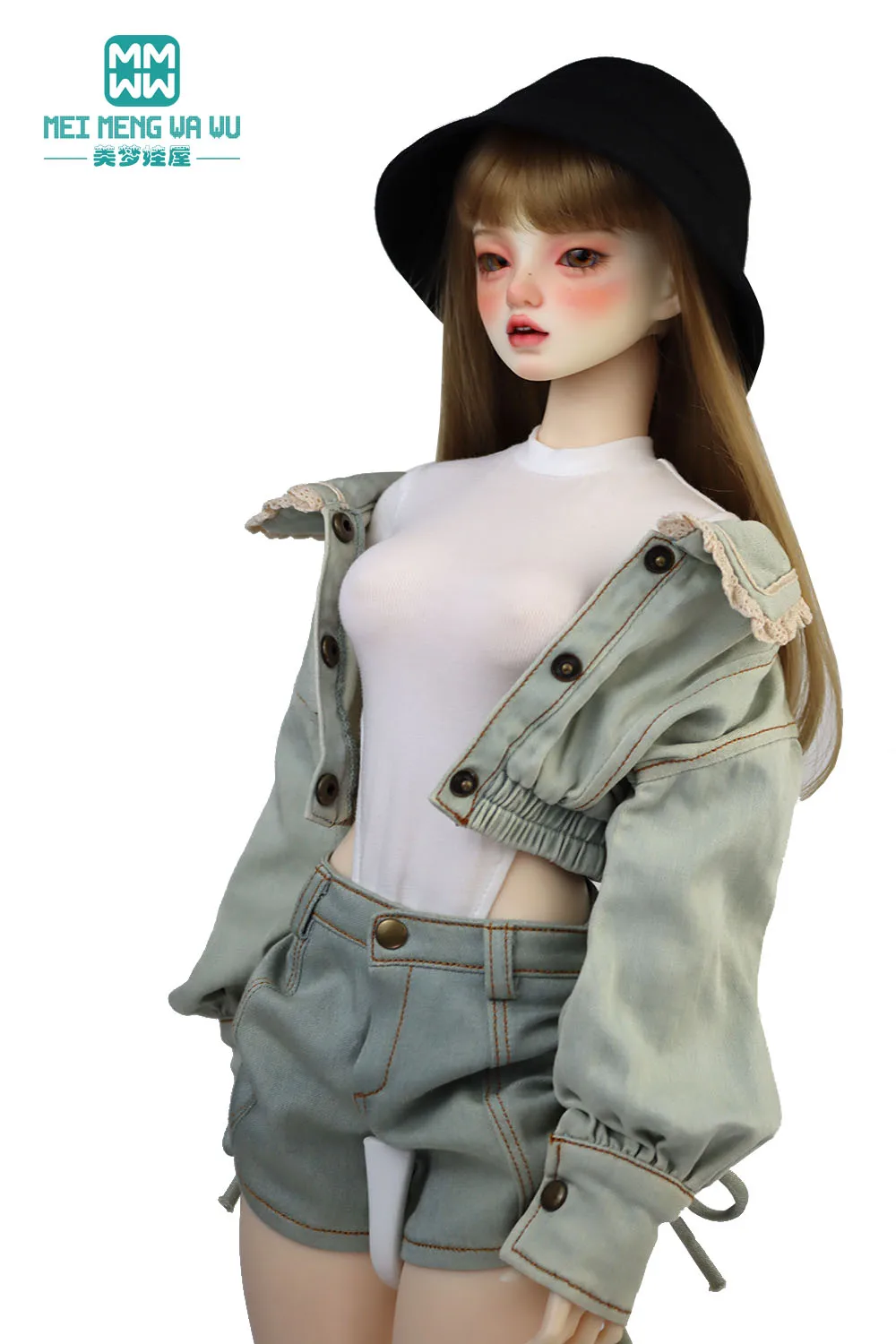 Fits 58--60cm 1/3 BJD Doll Clothes SD DD Fashionable Drawstring Denim Shorts
