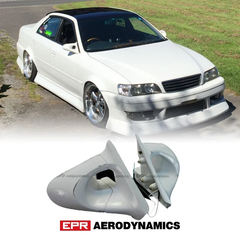 For Toyota Chaser JZX100 Aero Mirror Right Hand Drive Vehicle Aero Mirror Ganador Style FRP Unpainted Glass Fiber Body Kit