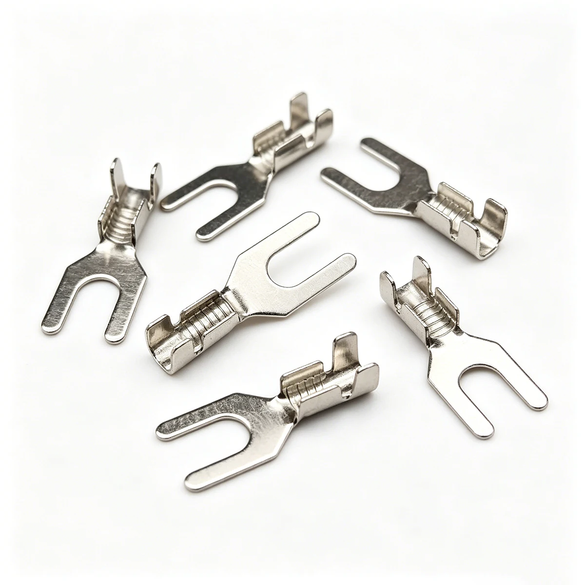 200pcs 3.2mm Fork Type Y-Shape Crimp Terminals U-Type Wire Connectors for M3 Screw Electrical Wiring Connections Applications