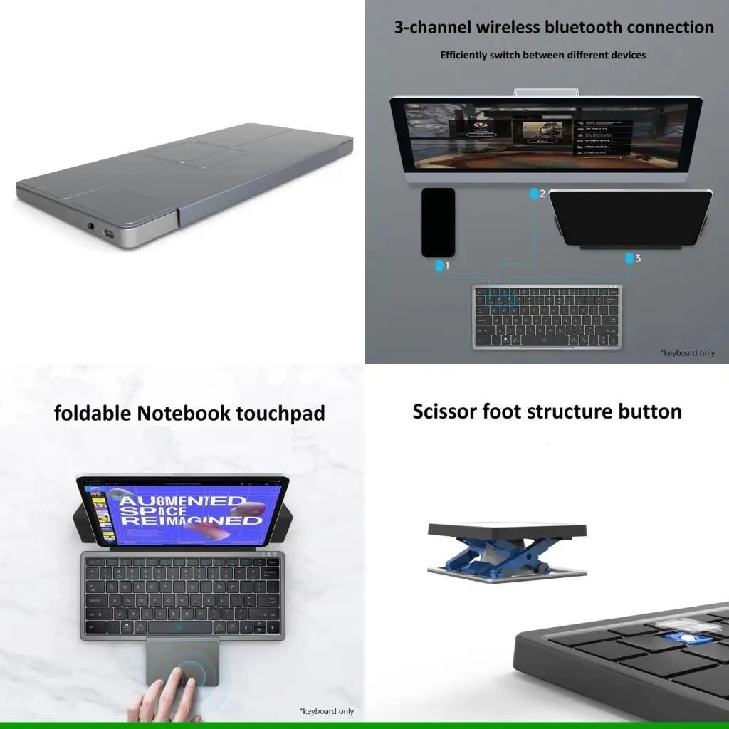 

U55C Беспроводная Bluetooth-совместимая клавиатура для планшетных телефонов Компьютер с сенсорной панелью