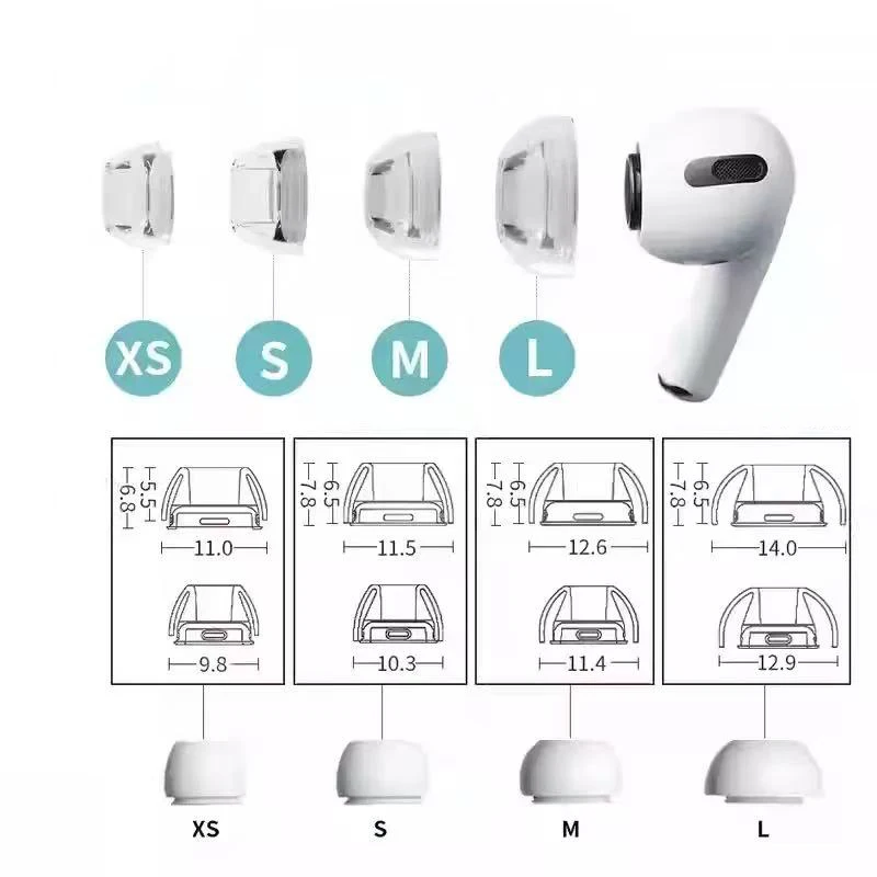 أطراف أذن بديلة من اللاتكس لأجهزة AirPods Pro أطراف أذن جديدة مضادة للانزلاق سدادات أذن مضادة للحساسية لأجهزة AirPods Pro 2 غطاء أذن من السيليكون