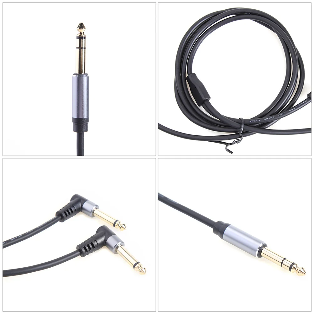 

1pc 6.35Mm Male To Male Transfer 1.5M Flexible Guitar Instrument Cable Anti-Interference High Fidelity Compatible With Electric