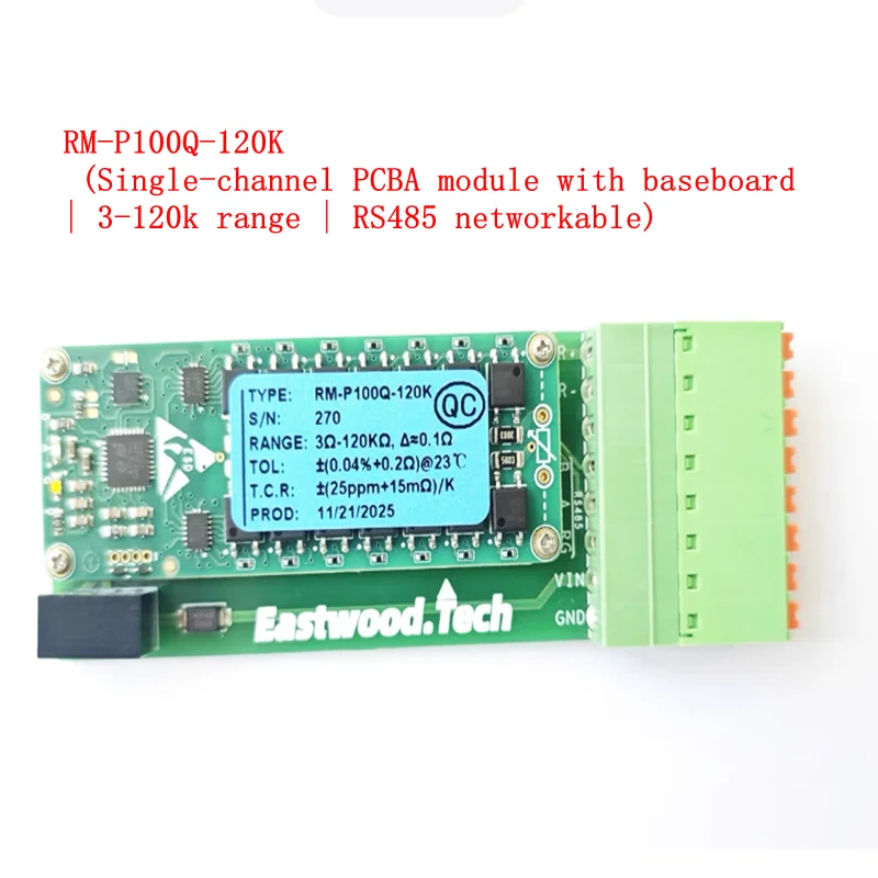 RM-P100Q-1M RM-P100Q-120K 8-channel high-speed programmable resistor module with RS485 communication, networkable
