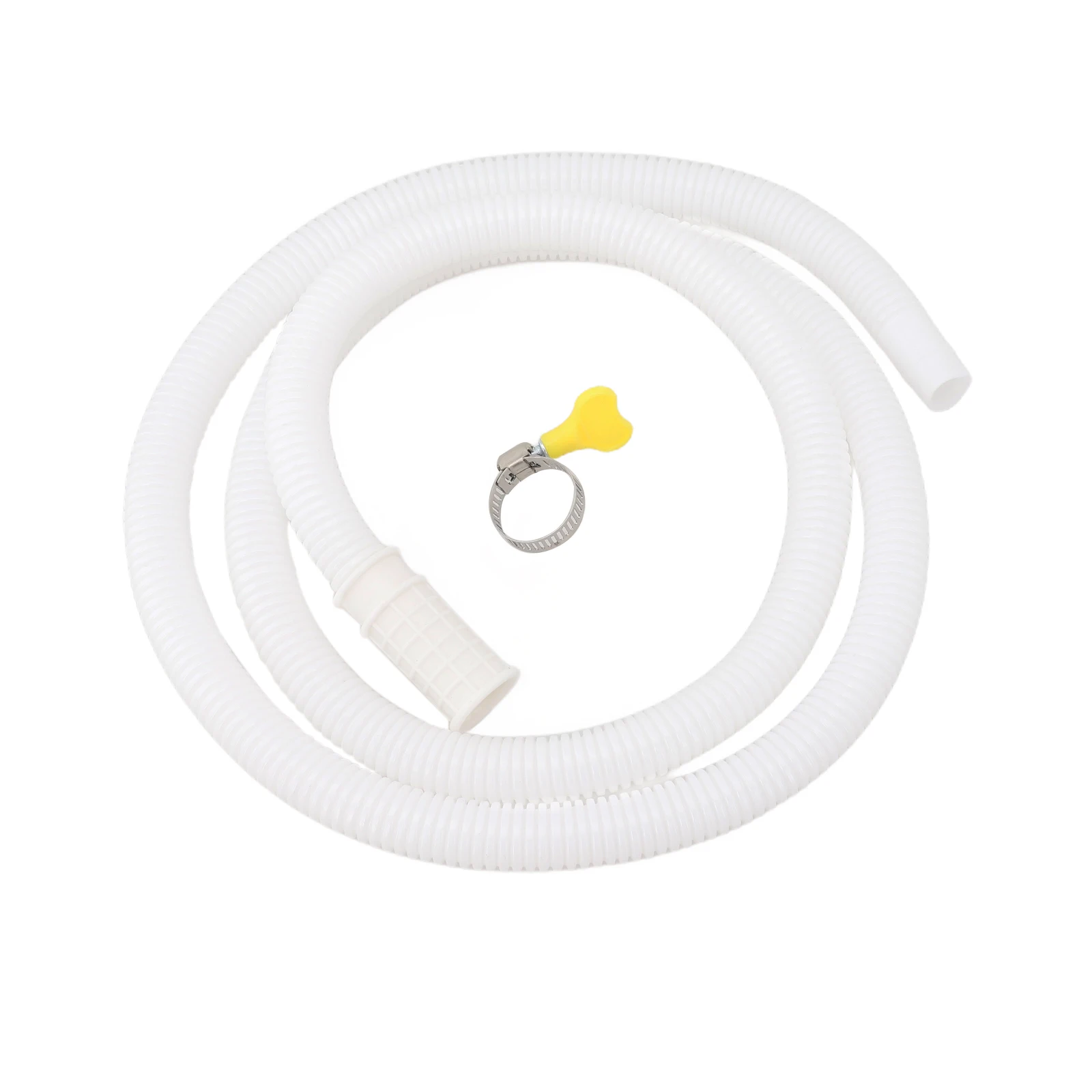 1 Uds manguera de entrada de agua TPE 1,5 M accesorios de manguera de drenaje de aire acondicionado reemplazo con abrazadera de acero inoxidable lavadora