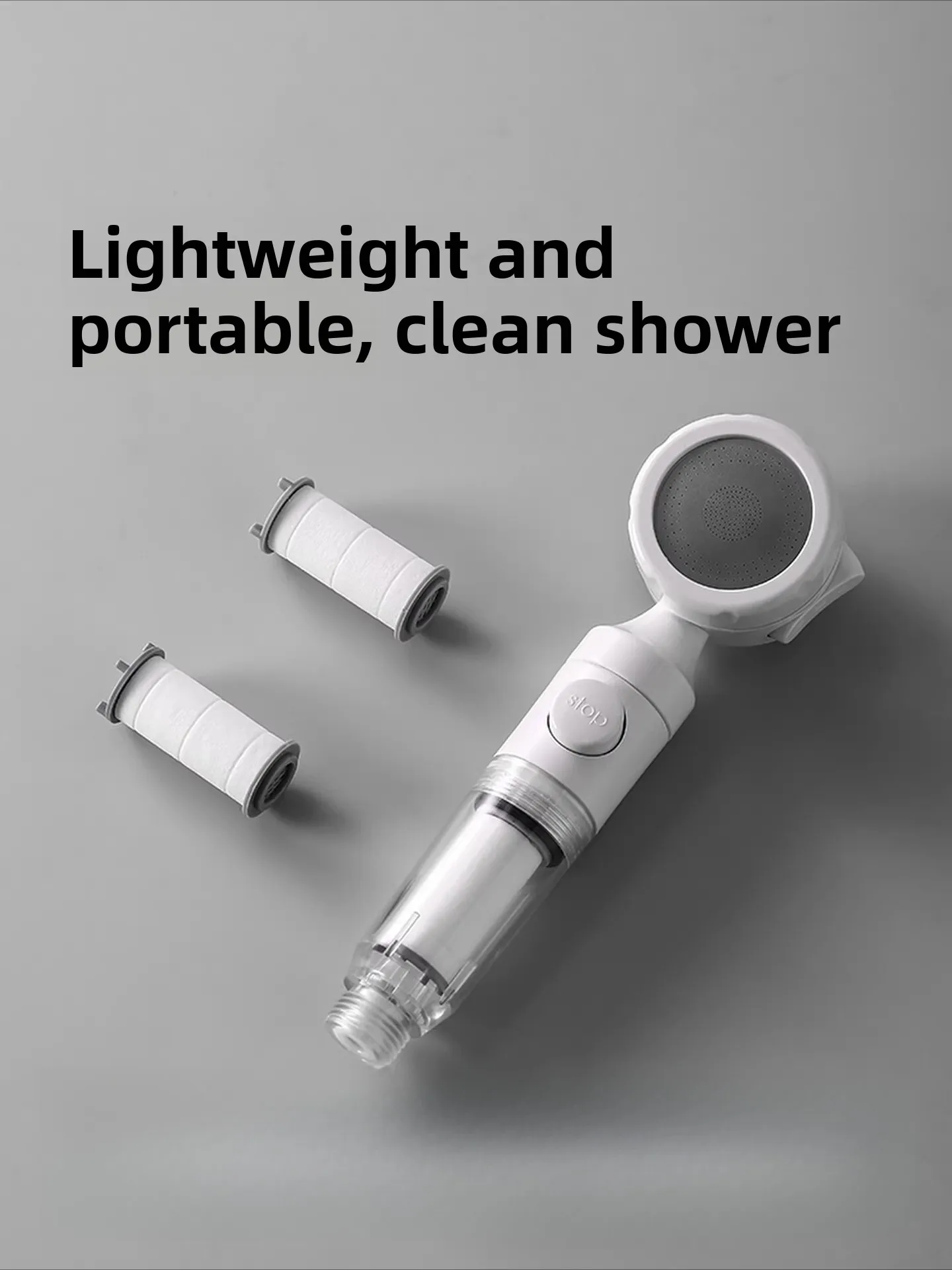

Travel Portable Filter Shower Head, Pressure Boosting, Universal for Hotels and Travel, Mini Skin-Beauty Filter