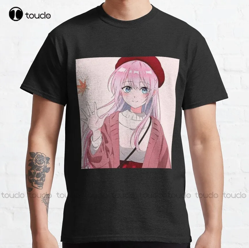 Shikimori Micchon Fanart Classic T-Shirt High Quality Cute Elegant Lovely Kawaii Cartoon Sweet Cotton Tee Shirts Xs-5Xl