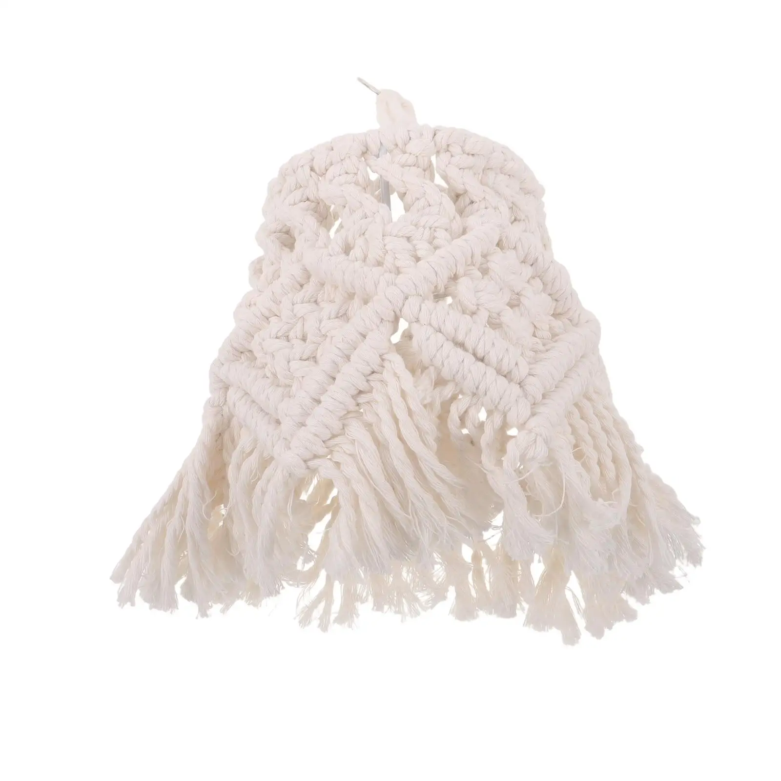 

Handwoven Cotton Rope Bohemian Lampshade Macrame Rustic Light Shade Cover for Ceiling Pendant Floor Lamp Decoration