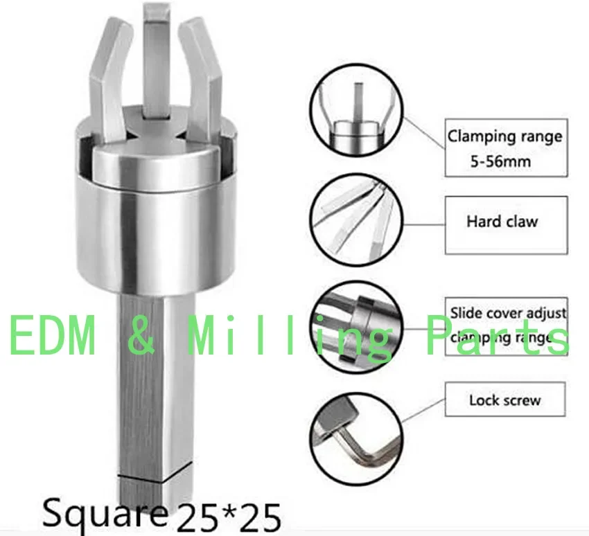 

CNC Lathe Bar Puller Automatic Lathe Feed Pulling Claw Square Handle 25*25mm For Lathe Part