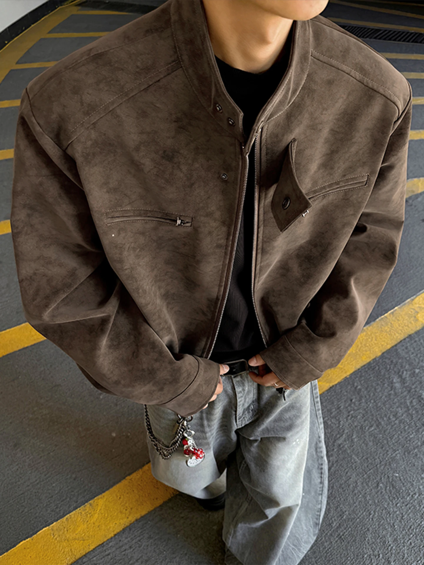 

Американская утепленная ретро-куртка из искусственной кожи для мужчин, зимнее пальто, модная городская молодежная верхняя одежда, ветрозащитная, короткая