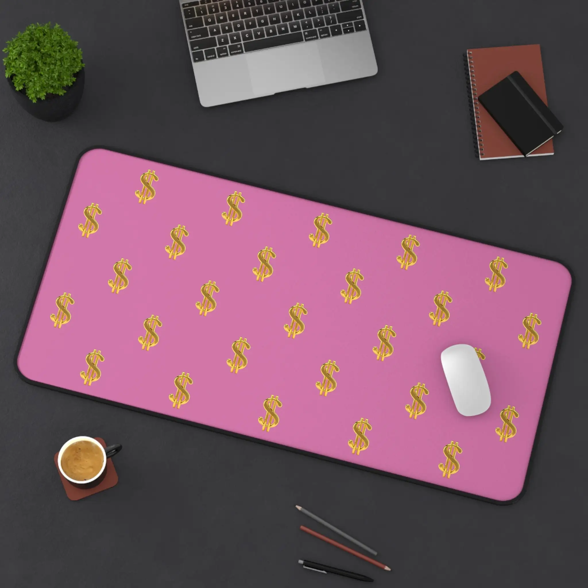

Coin Print Light Pink Deskmat,cute Office Decoration, Coin Theme Mousepad,home Office Accessories, Game Desk Mats,cute Mouse Pad
