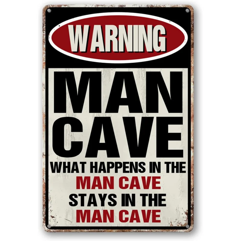 Metal signs, funny men, cave metal paintings, bar beer wall decorations, 30x20x2cm