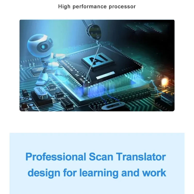 AA60-MD08 5.0" Screen Smart Voice Translation Pen Scanner Translator Dictionary Multiple Languages For Learning