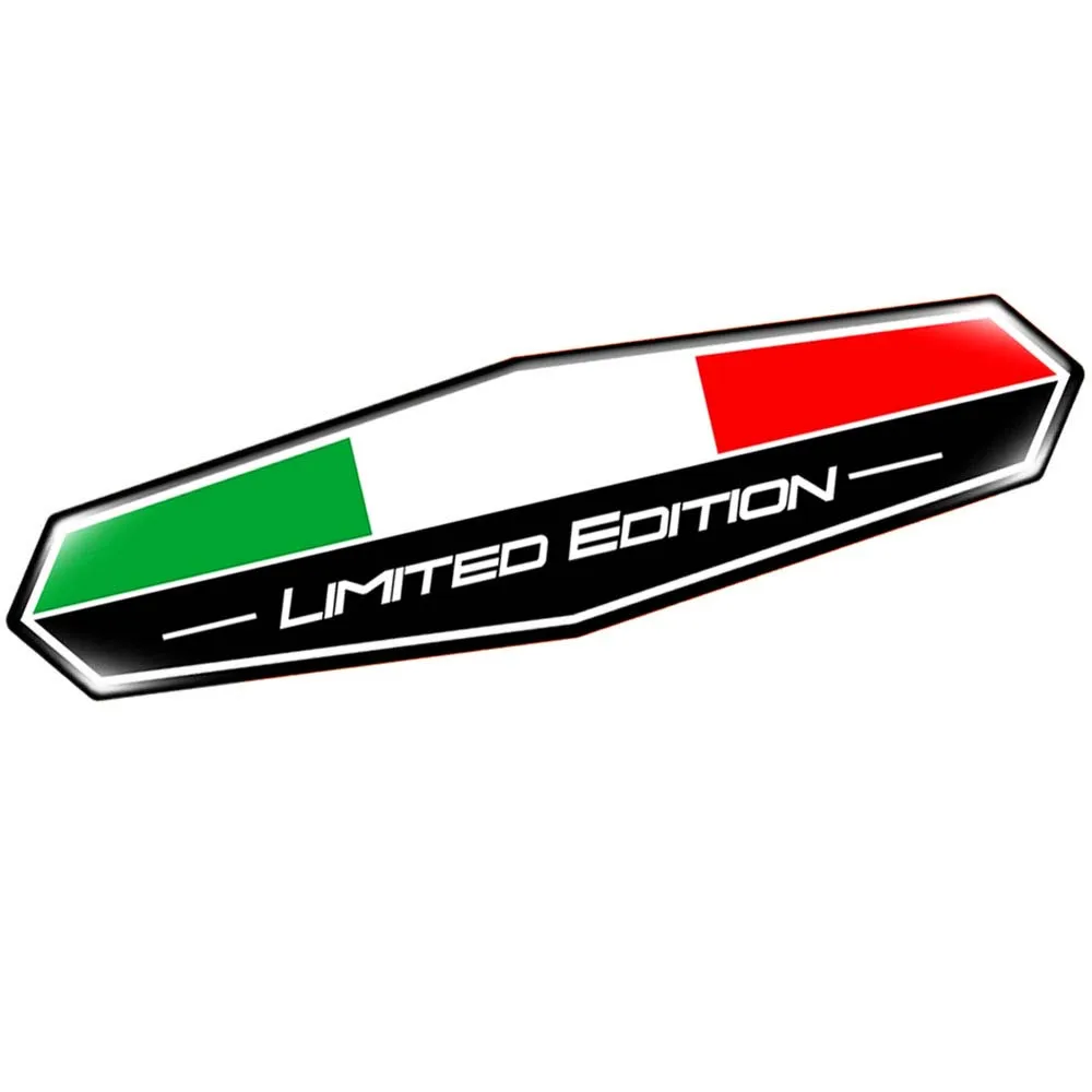 1 paio di adesivi per moto 3D Reflective Limited Edition Italy Flag Decal AutoBike accessori per auto per Ducati Bebelli Aprilia RSV4