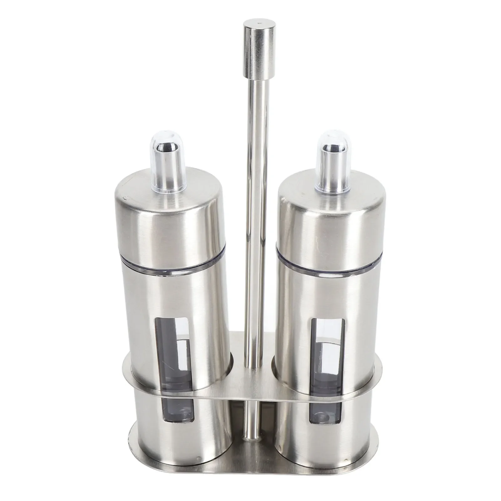 Oil and vinegar root, stainless steel olive oil dispenser bottle set, base stand included, home