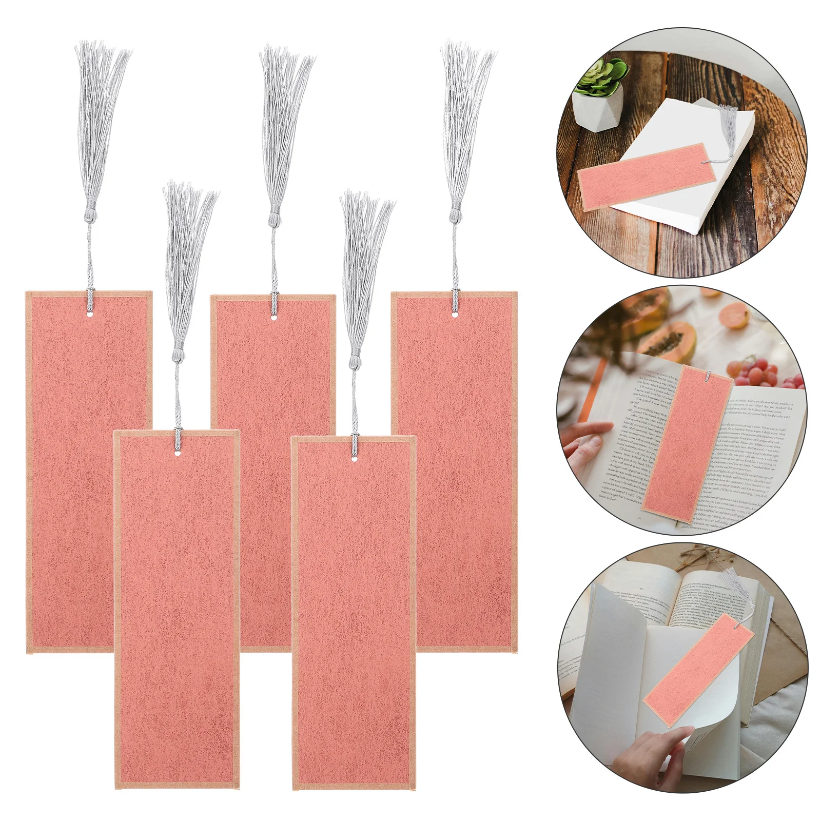 

5Pcs Blank Chinese Style Paper Bookmarks Cardstock Tassels DIY Custom Bookmark Craft for Calligraphy Bulk Gifts