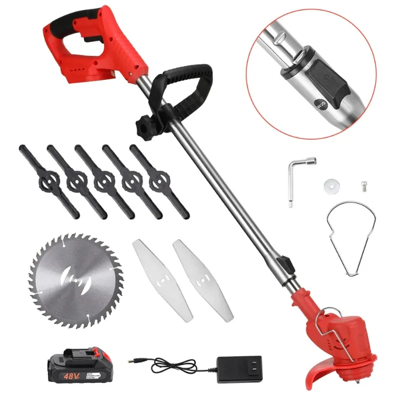 

【Best-selling】Garden Tools Electric Trimmer Battery Power Lawn Mower Brush Cutter Weed Battery Power String Trimmer