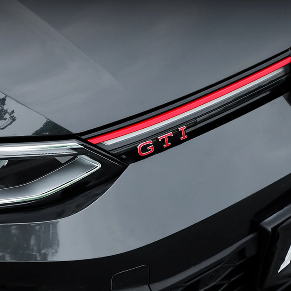1pcs ABS GTI GTD Logo Car Front Hood Grille Replacement Badge Sticker For Volkswagen VW Golf 8 Rline GTI GTD Car Accessories - view 5