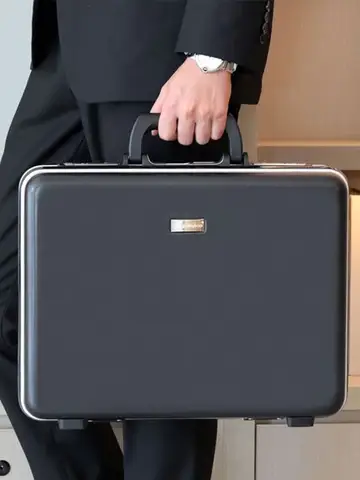18인치 알루미늄 프레임 도난 방지 비즈니스 서류 가방 - 여행용 TSA 잠금 장치 보안 노트북 케이스, 내구성이 뛰어난 기내 보관 핸드백