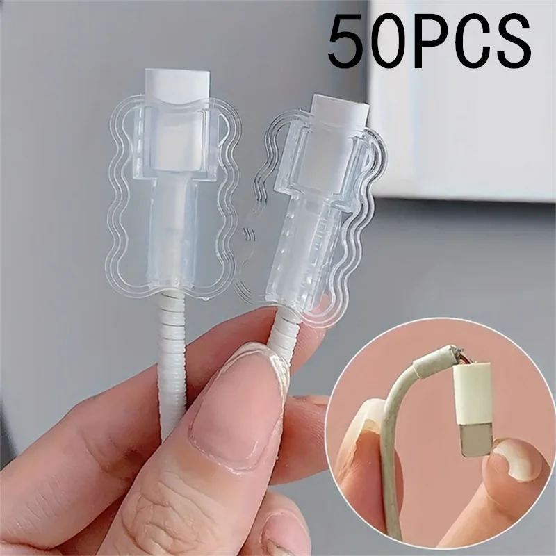 5/10/50 قطعة كابل البيانات حامي الأكمام المضادة للكسر الحبل التوقف مرنة الحبل تخزين للمدرسة المنزل ملحقات الهاتف المحمول