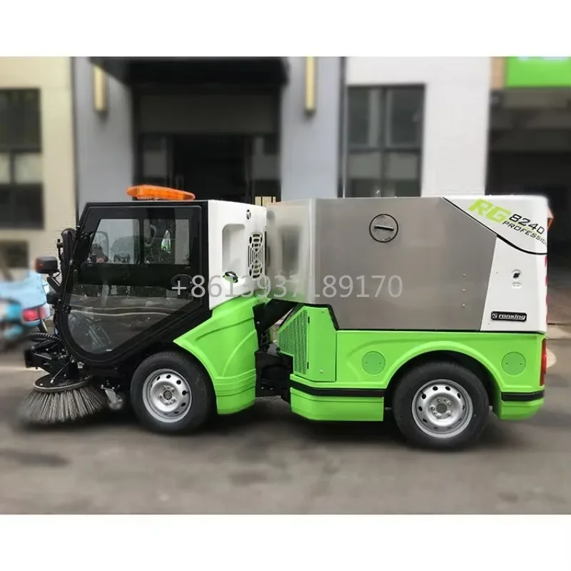 Electric Automatic Road Sweeper Energy Saving Outdoor Road Sweeper Cleaning 4 Wheel Street Sweeping Machine Road Sweeper 900l