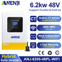 Solar Hybrid inverter 6200W 48V Feed Into The Grid Built-in MPPT 120A Solar Controller Pure Sine Wave Inverter Support Parallel