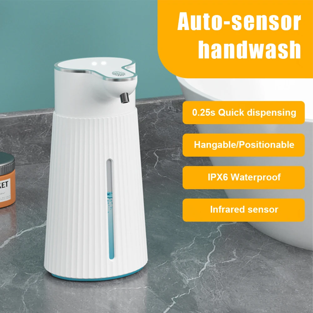 400ml Smart Washing Hand Machine Wall Mounted Liqiud Soap Dispenser USB Charging Touchless Hand Soap Dispenser for Home Offices