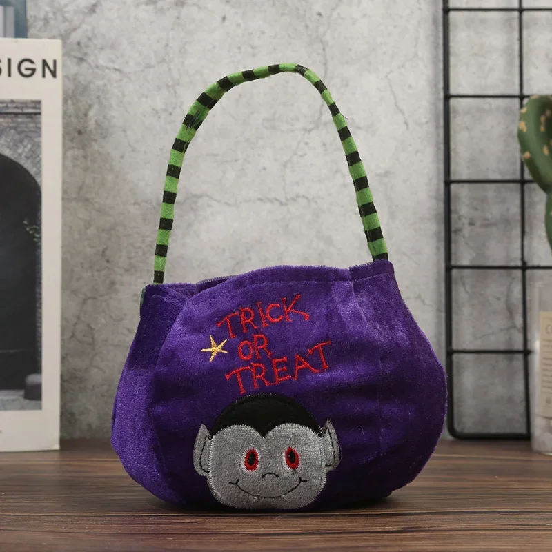 2024 Halloween Candy Bag Haloween Pumpkin Witch Black Cat Vampire Handbag Gift Bag Kids Favor Happy Halloween Party Decor