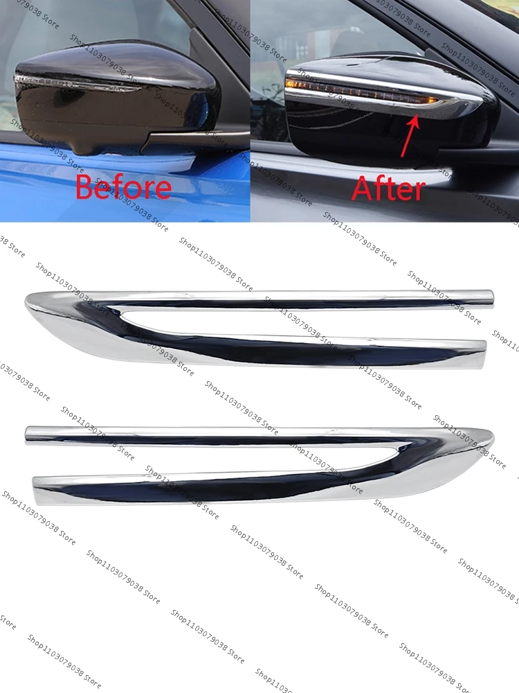 

For Nissan Leaf ZE1 Kicks 2018 2019 2020 2021 2022 Side Door Rearview Turning Mirror Cover Frame Decoration Trim