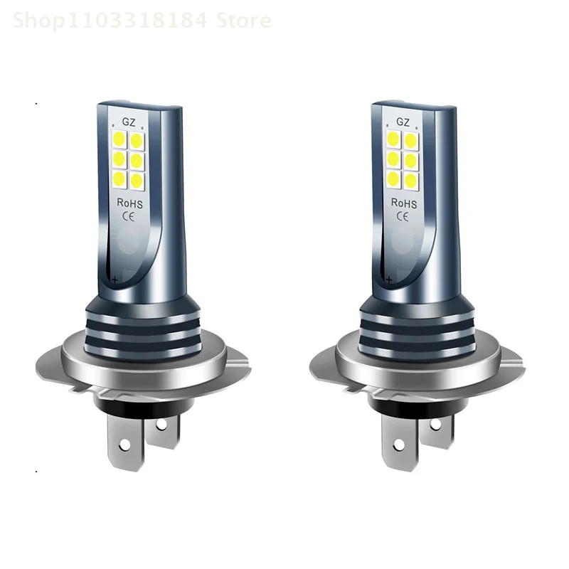 Kit de bombillas LED para faros delanteros H7, luz antiniebla para coche, 110W, luz baja superbrillante, 6000K, resistente al agua, superbrillante, accesorio para vehículo, 2 uds.
