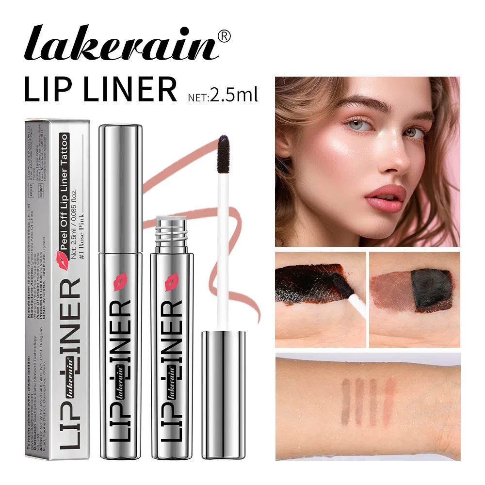 Lakerain-lápiz labial despegable, brillo de labios, lápiz labial mate, hidratante, nutritivo, maquillaje duradero a prueba de manchas
