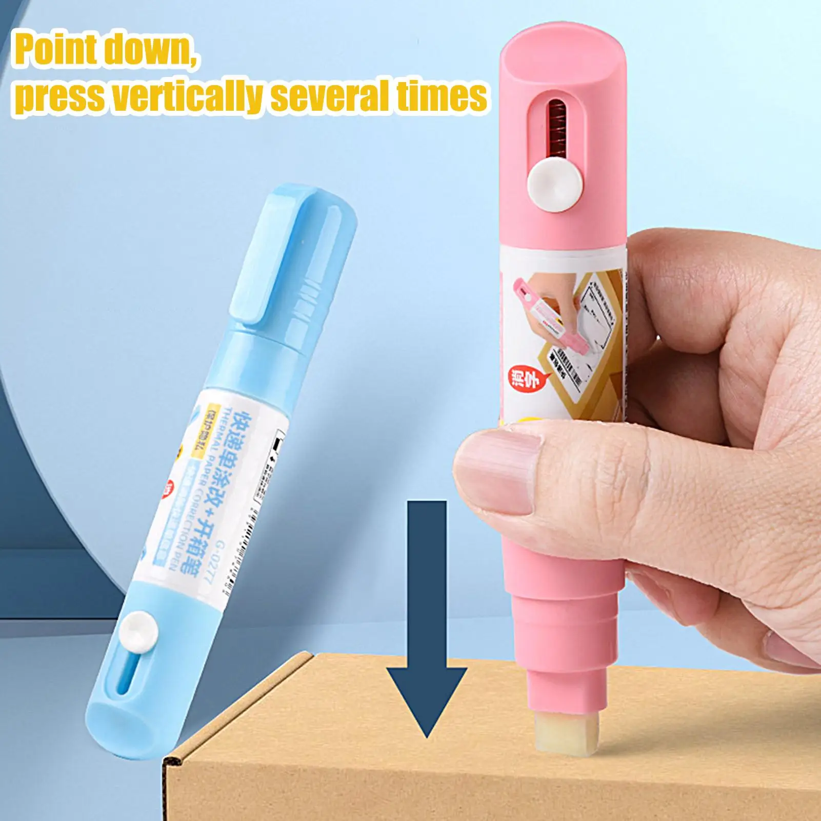 Shipping Label Eraser Privacy Protection Security Preventions Shipping Label Correction Pen Box Cutter for Home Apartment School