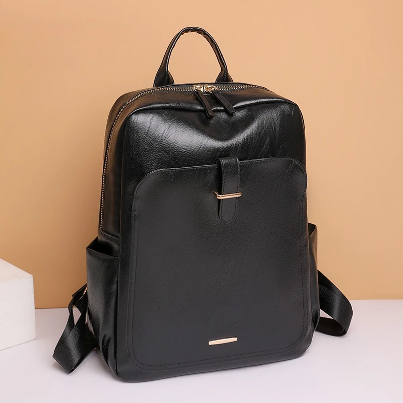 Joker backpack female European and American fashion outdoor travel bag large-capacity retro business computer backpack