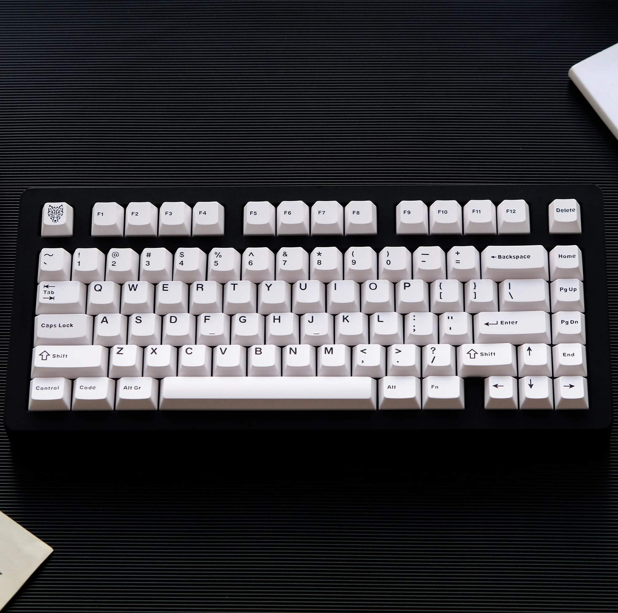 WOB/BOW GMK-Tapa de tecla clon PBT de doble disparo, perfil Cherry, 114/228 teclas para teclado mecánico, diseño Alice, 7u, teclas espaciales