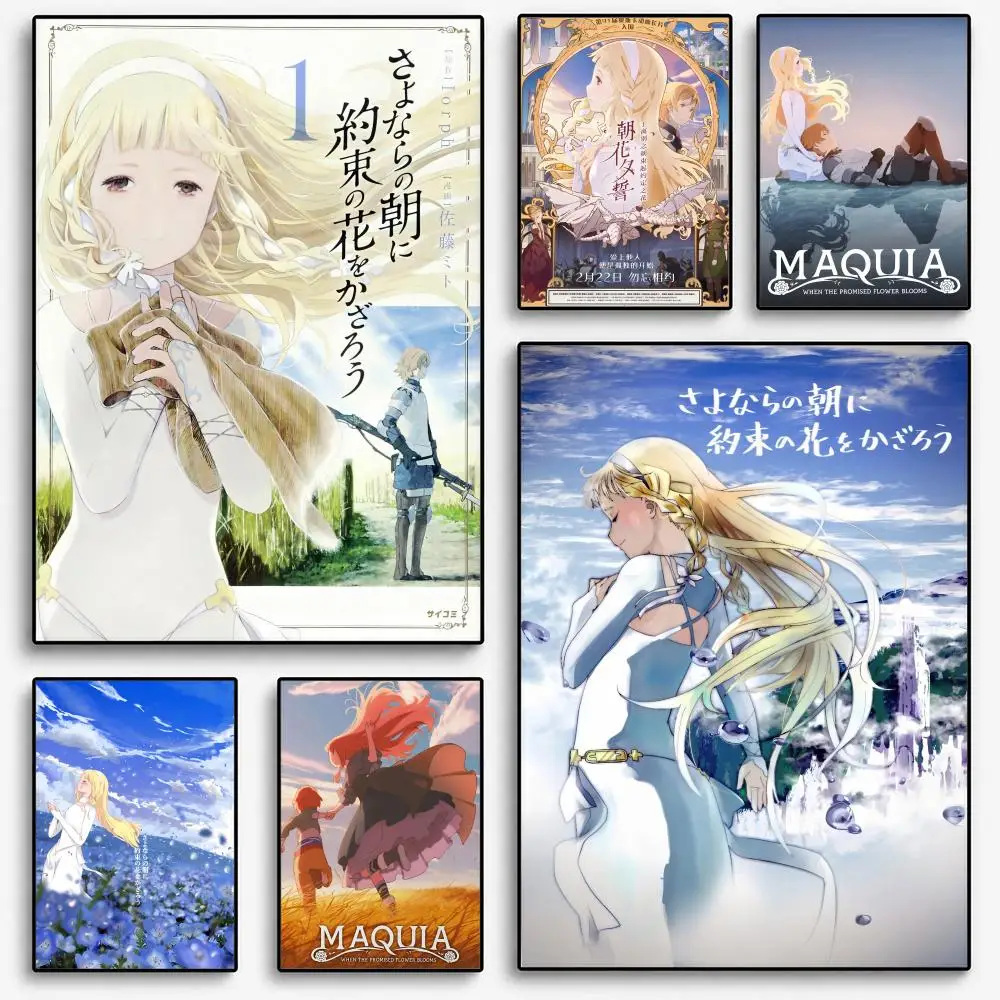Maquia When the Promised Flower Blooms Poster Room Home Decoration Interior Wall Art Printing Garage Posters Gift