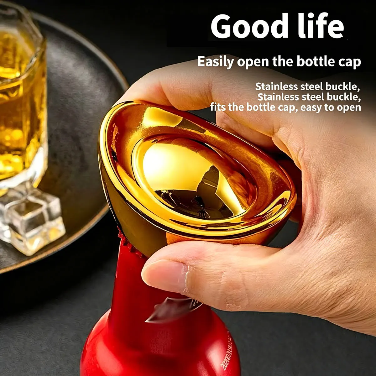 Fun Bottle Opener, Ingot Shape Bottle Opener Fashion Beautiful Small Objects