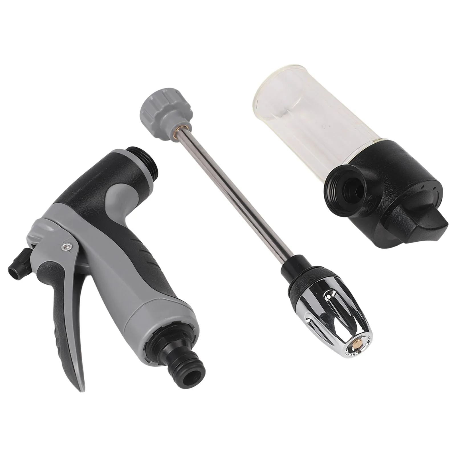 Functional Garden Hose Nozzle for Car Washing Cleaning and Irrigation Tasks Using Standard 3/4 Inch Hose Threads