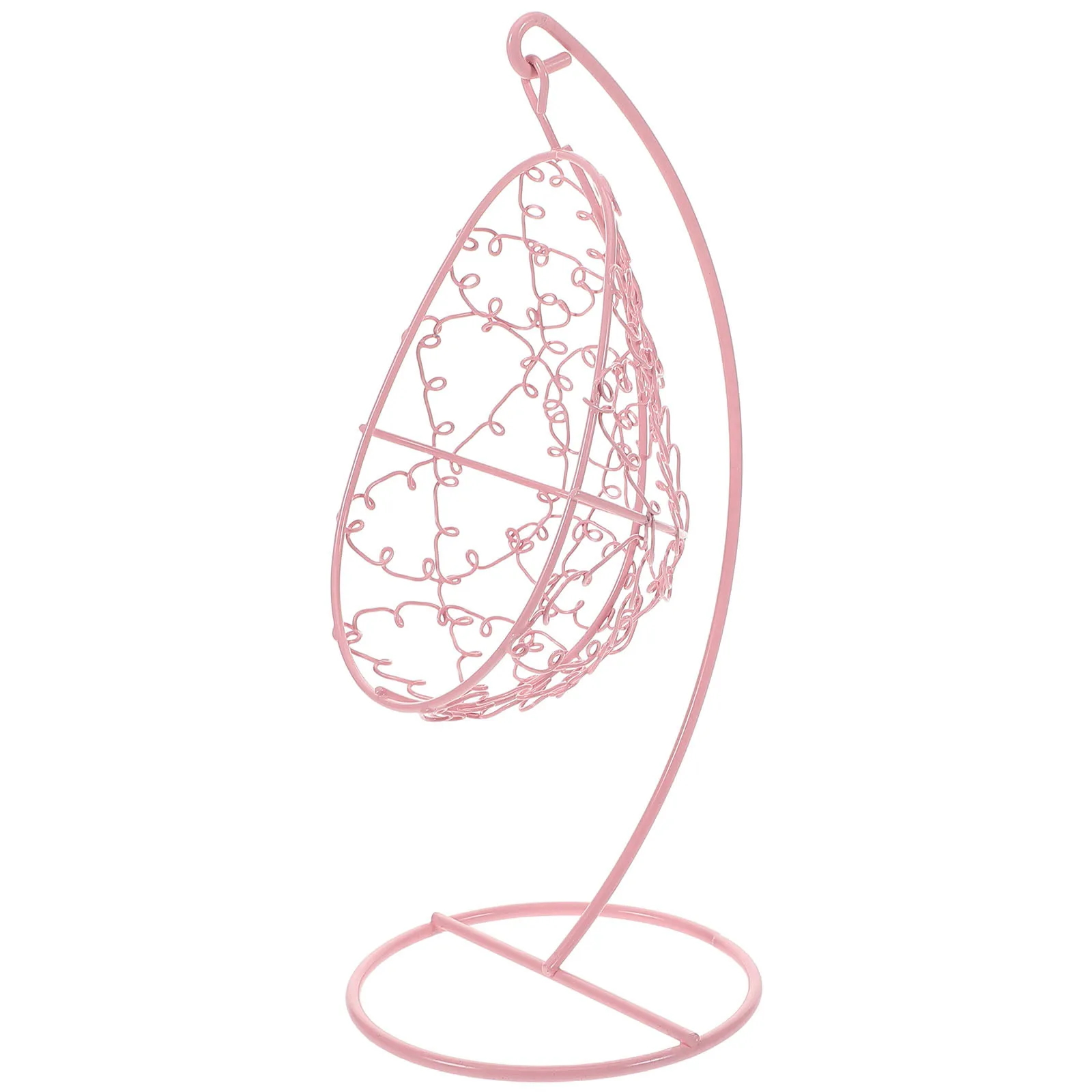 Miniatur-Metall-Schaukelstuhl, romantische hängende Hängematte aus Eisen für drinnen und draußen, Gartendekoration, Kinderzimmer, DIY, niedliche Möbelornament