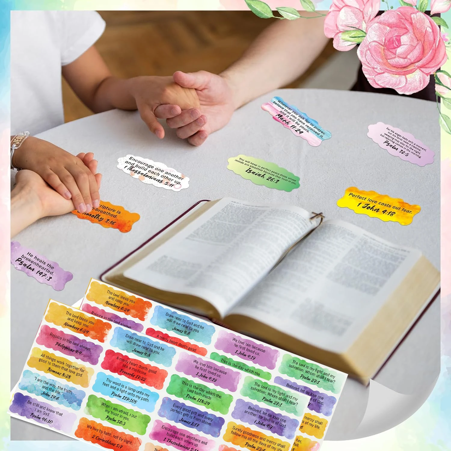 200pcs Bible Inspirational Stickers Colorful Bible Verse Stickers Christian Planner Religious Stickers