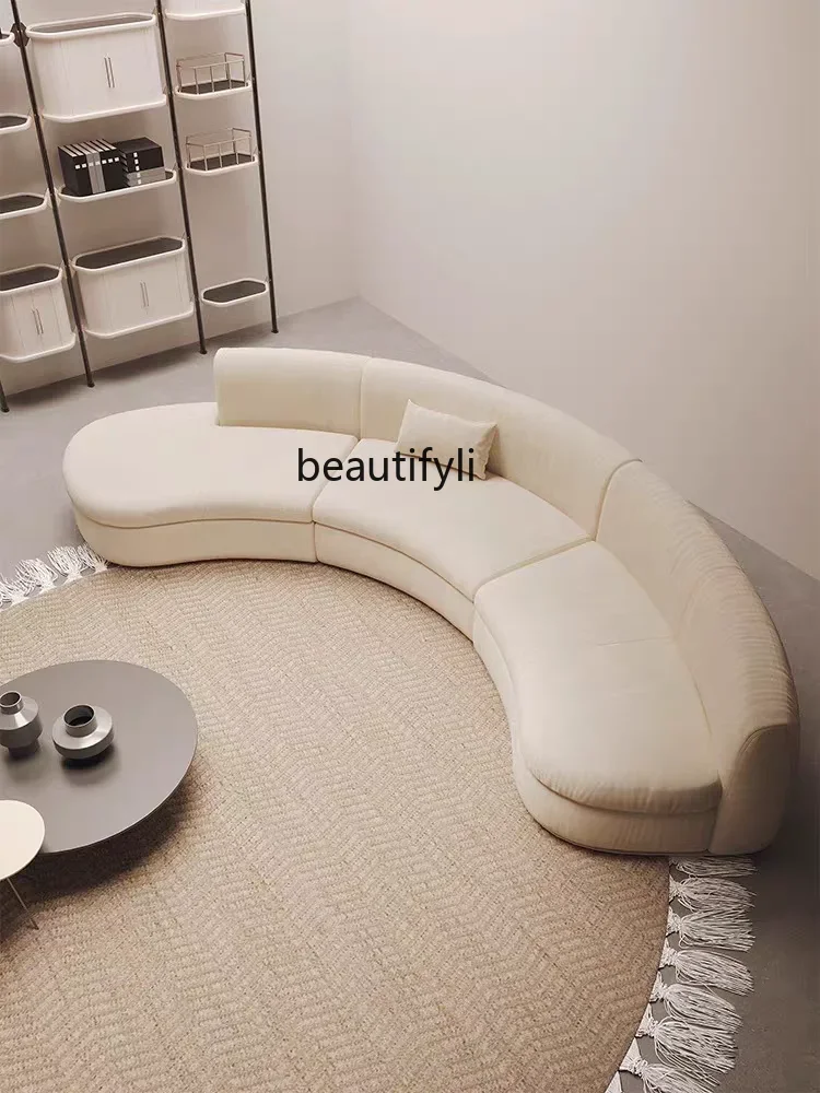 

Semicircular curved sofa living room light luxury modern designer fabric sofa hotel B & B02A