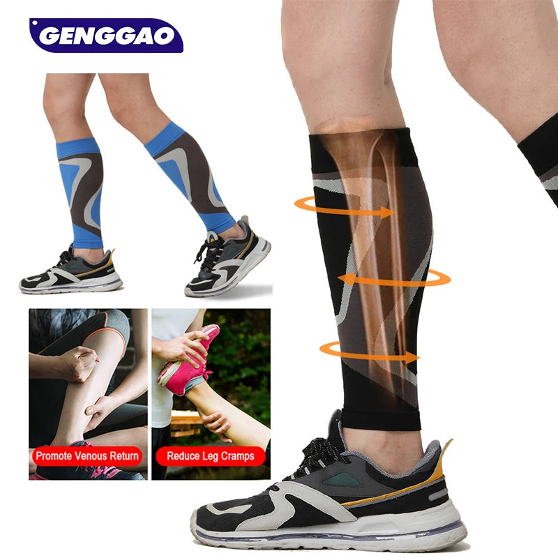 1Pair Calf Compression Sleeves for Men & Women, Leg compression Sleeve Footless Compression Socks