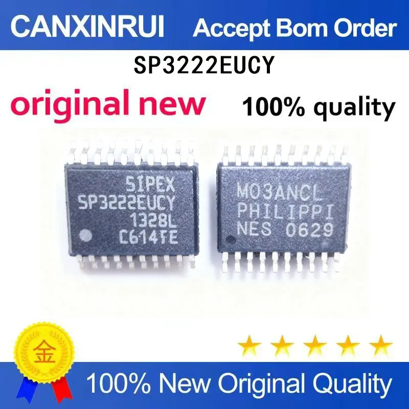 (5-100 Pieces) Brand new original SP3222 SP3222EUCY TSSOP20 integrated circuit dual line transceiver chip