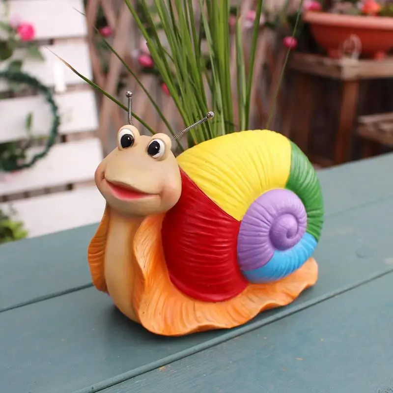 

Snail Flower Pot Outdoor Flower Container Snail Shape Design Cute Garden Plant Planter For Indoor Outdoor Garden Balcony And