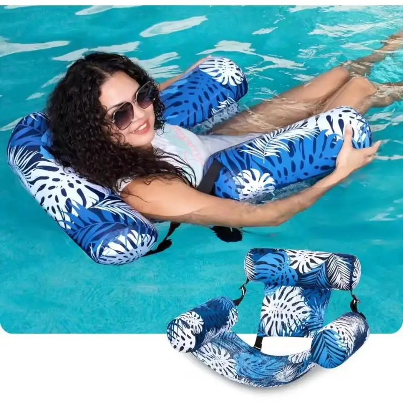 1PcsNew Inflatable Pool Floats Chairs With Armrests And Backrests Pvc Floating