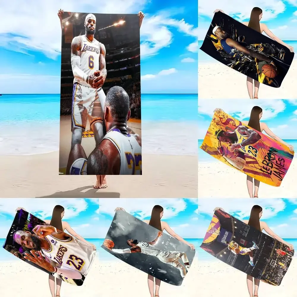 Basketball star LeBron -- James Towel 1 PC Collection Beach Towel Super Absorbent QuickDry Lightweight Soft Oversized Microfiber