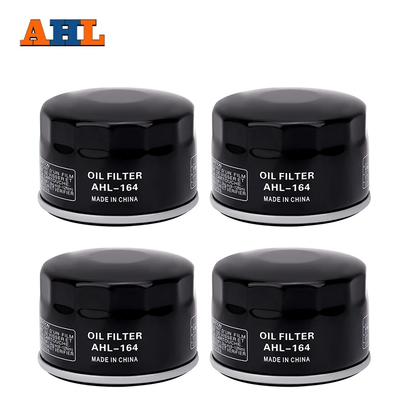4PCS AHL Motorcycle Parts Oil Filter For BMW K1200GT K1200R K1200RS K1200S K1300GT K1300R K1600GT R1200GS R1200R S1000RR S1000R