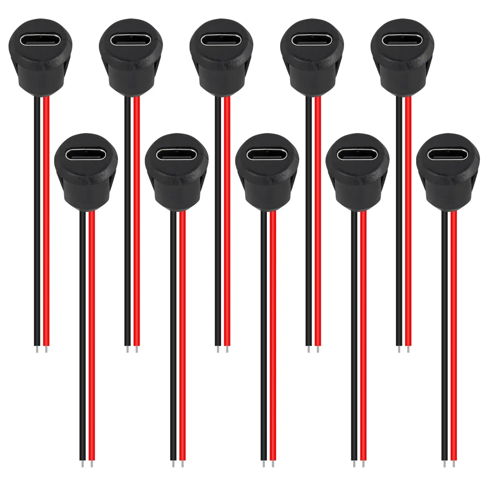 5 sztuk żeńskie złącze USB typu C 2Pin wodoodporne z gniazdem żeńskim gniazdo szybkiego ładowania Port ładowania wtyczka ładowarki USB-C