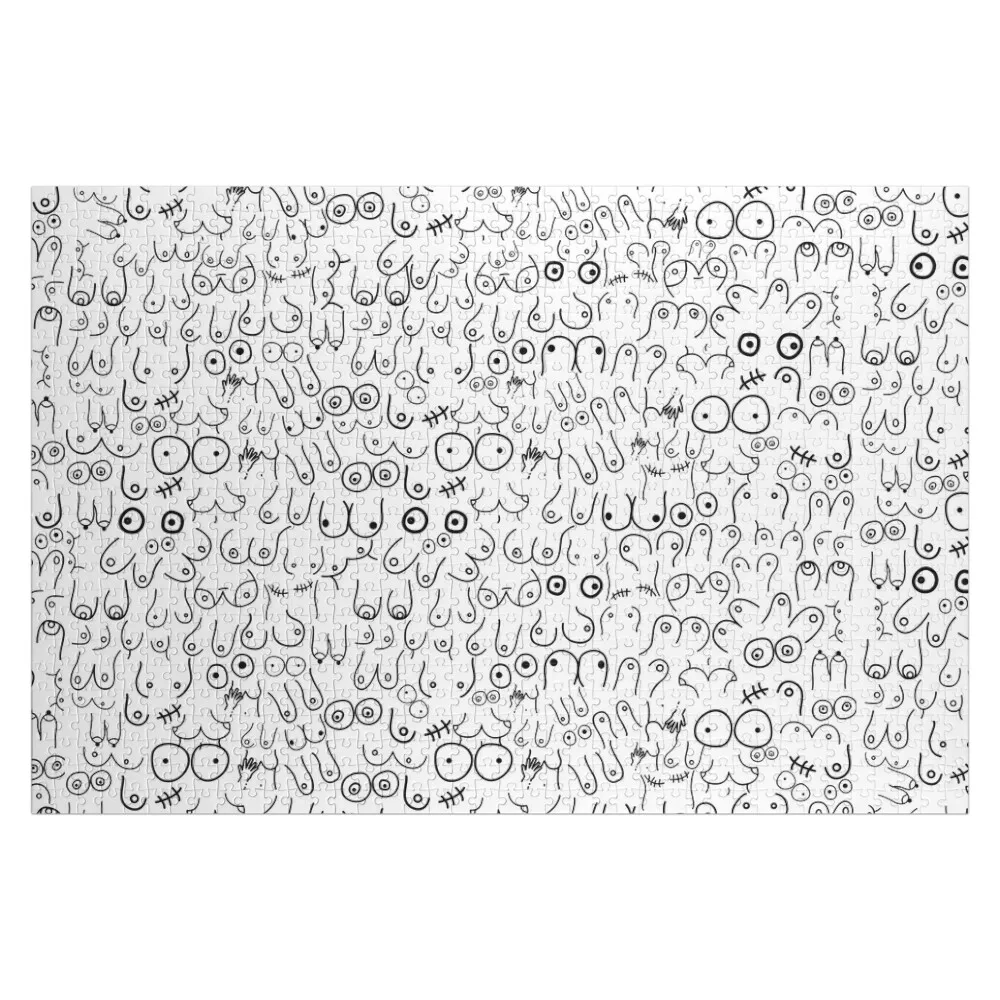 

Boobies b&w Jigsaw Puzzle Works Of Art Custom Custom Child Woods For Adults Puzzle